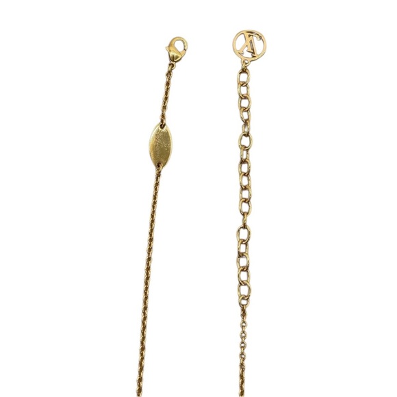 ✨🛍️ Louis Vuitton Gold-Plated Collier LV Eclipse Necklace - Picture 5 of 8